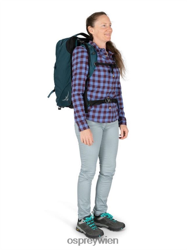 Frauen Fairview Reiserucksack mit Rollen, 36 l/21,5 Zoll Räder | Reiserucksack, Handgepäck Osprey Schwarz Koffer J4028N546