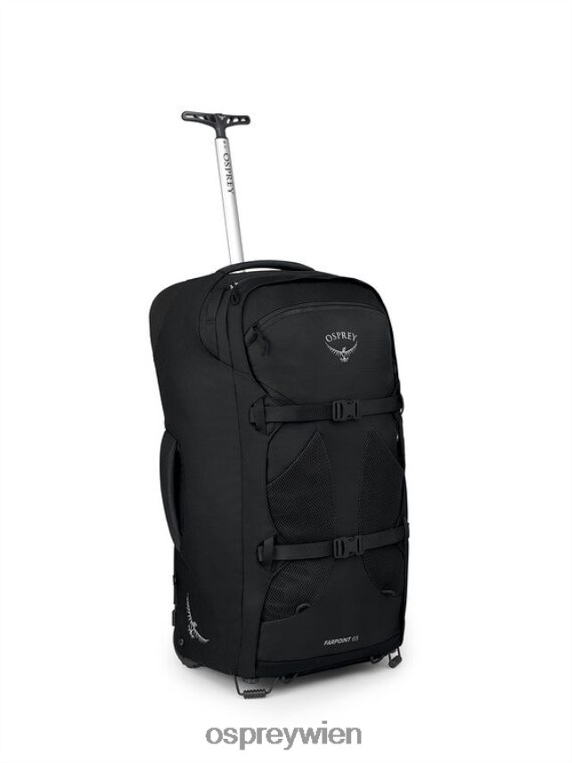 Männer Farpoint-Reiserucksack mit Rollen, 65 l/27,5-Zoll-Räder | Reiserucksack-Handgepäck Osprey Schwarz Gepäckpaket J4028N525