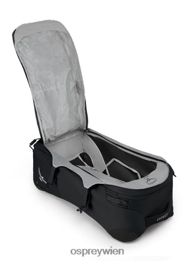 Männer Farpoint-Reiserucksack mit Rollen, 65 l/27,5-Zoll-Räder | Reiserucksack-Handgepäck Osprey Schwarz Gepäckpaket J4028N525