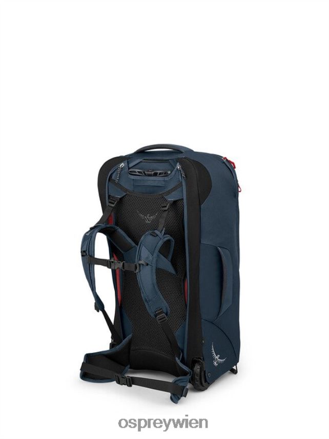 Männer Farpoint-Reiserucksack mit Rollen, 65 l/27,5-Zoll-Räder | Reiserucksack-Handgepäck Osprey gedämpftes Weltraumblau Gepäckpaket J4028N524