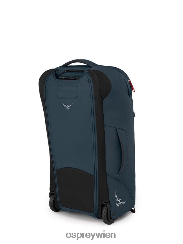 Männer Farpoint-Reiserucksack mit Rollen, 65 l/27,5-Zoll-Räder | Reiserucksack-Handgepäck Osprey gedämpftes Weltraumblau Gepäckpaket J4028N524
