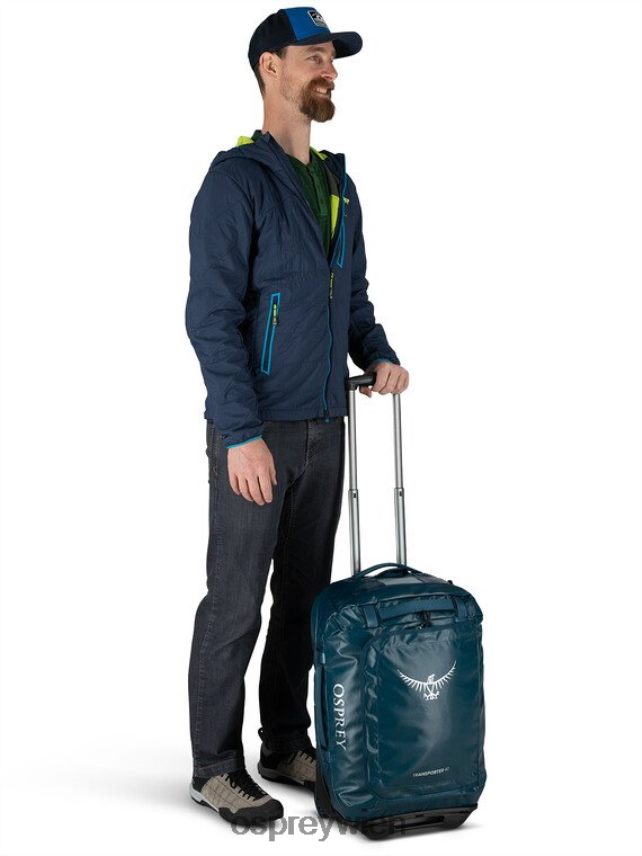 unisex Transporter-Reisetasche mit Rollen 40 Reiseräder | Zahnradtransporter Osprey Schwarz Koffer J4028N532