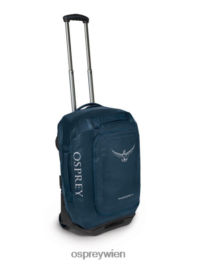 unisex Transporter-Reisetasche mit Rollen 40 Reiseräder | Zahnradtransporter Osprey Venturiblau Koffer J4028N530