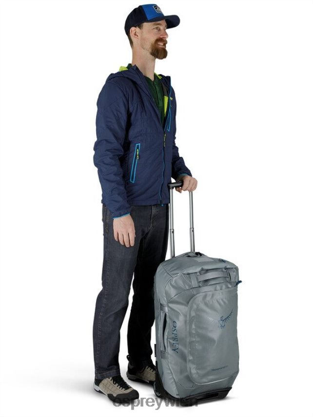 unisex Transporter-Reisetasche mit Rollen 60 Reiseräder | Zahnradtransporter Osprey Venturiblau Koffer J4028N619