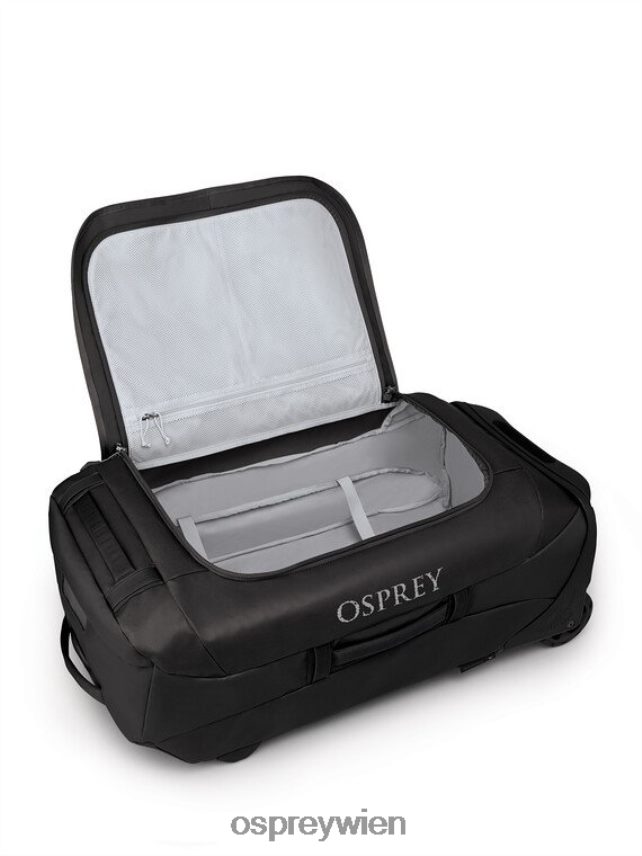 unisex Transporter-Reisetasche mit Rollen 90 Reiseräder | Zahnradtransporter Osprey Schwarz Koffer J4028N624