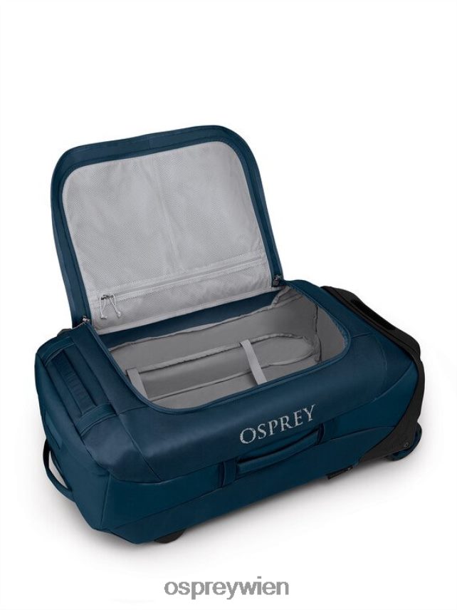 unisex Transporter-Reisetasche mit Rollen 90 Reiseräder | Zahnradtransporter Osprey Venturiblau Koffer J4028N622
