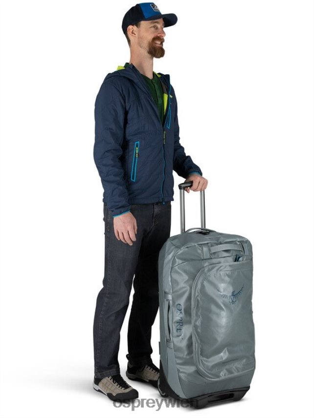 unisex Transporter-Reisetasche mit Rollen 90 Reiseräder | Zahnradtransporter Osprey rauchgrau Koffer J4028N623