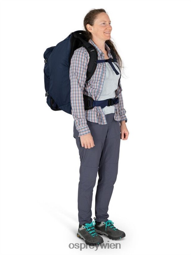 Frauen Fairview 55 Reisepaket Reisepaket Osprey Winternachtblau Gepäckpaket J4028N509