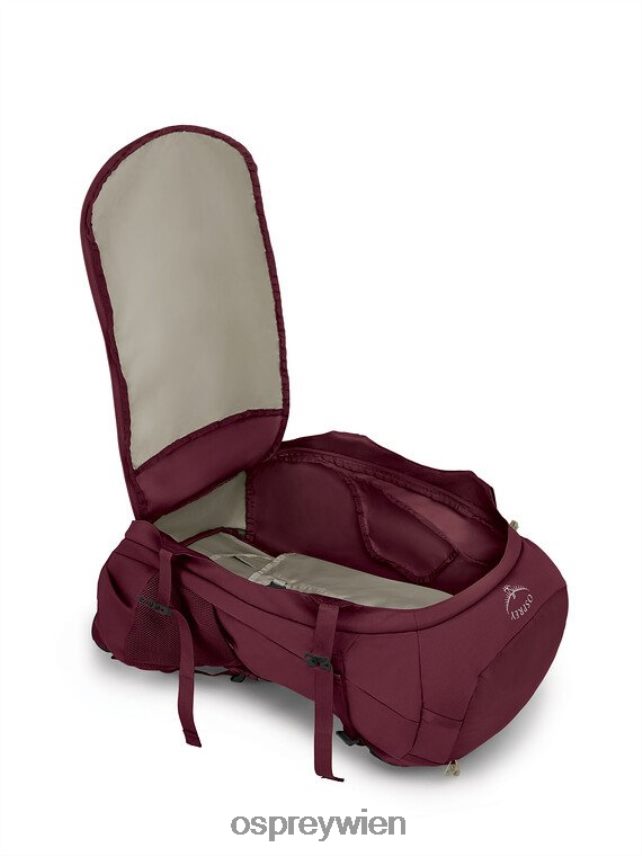 Frauen Fairview Trek 50 Reisen | Trekking Osprey Zirkon rot Gepäckpaket J4028N500
