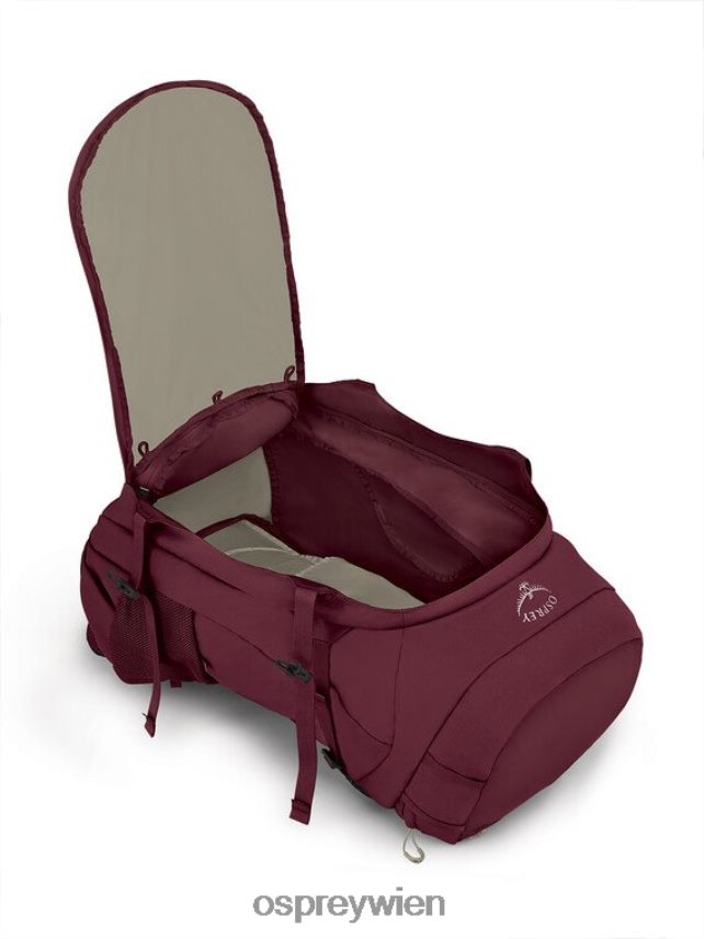 Frauen Fairview Trek 70 Reisen | Trekking Osprey Zirkon rot Gepäckpaket J4028N502