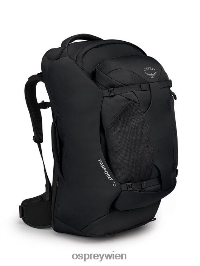 Männer Farpoint 70 Reisepaket Reisepaket Osprey Schwarz Gepäckpaket J4028N520