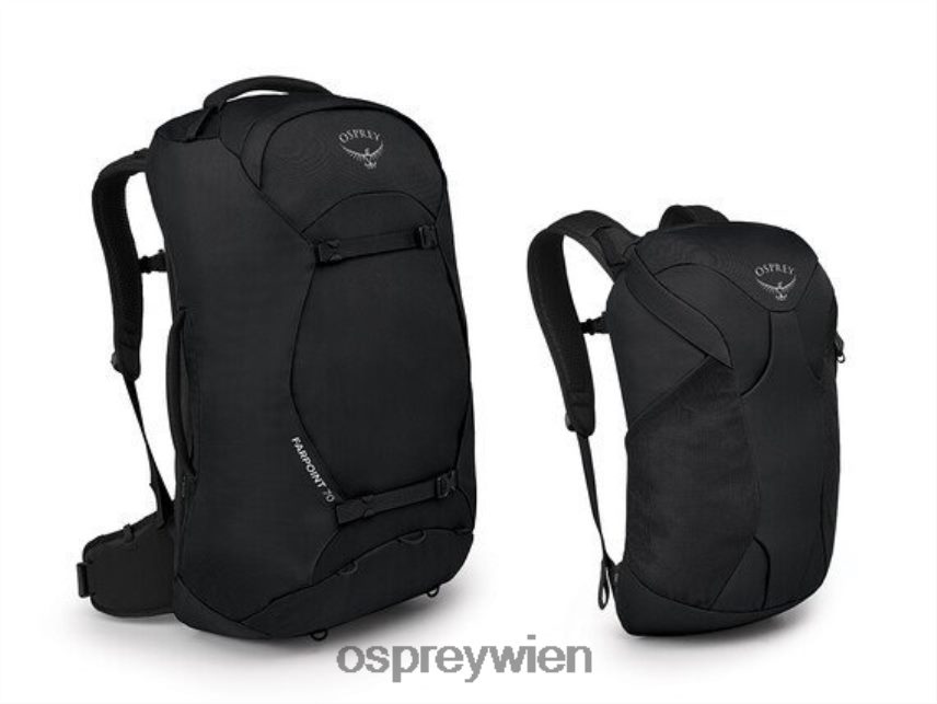 Männer Farpoint 70 Reisepaket Reisepaket Osprey Schwarz Gepäckpaket J4028N520