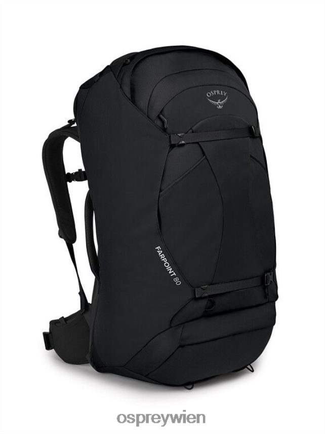 Männer Farpoint 80 Reisepaket Reisepaket Osprey Schwarz Gepäckpaket J4028N521