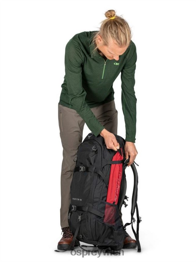 Männer Farpoint Trek 55 Reisen | Trekking Osprey Schwarz Gepäckpaket J4028N504