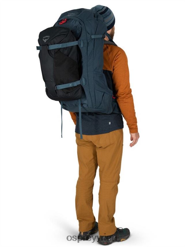 Männer Farpoint Trek 55 Reisen | Trekking Osprey gedämpftes Weltraumblau Gepäckpaket J4028N503