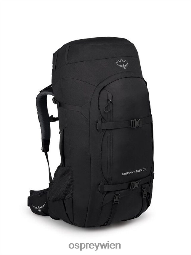 Männer Farpoint Trek 75 Reisen | Trekking Osprey Schwarz Gepäckpaket J4028N506