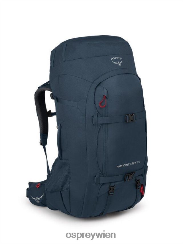 Männer Farpoint Trek 75 Reisen | Trekking Osprey gedämpftes Weltraumblau Gepäckpaket J4028N505