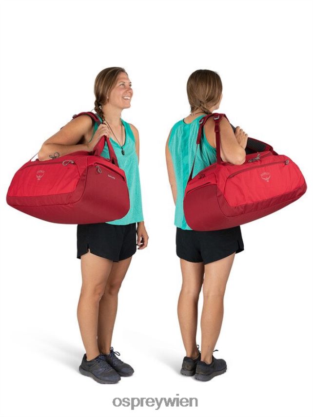 unisex Daylite Duffel 60 jeden Tag Osprey kosmisches Rot Tasche J4028N615