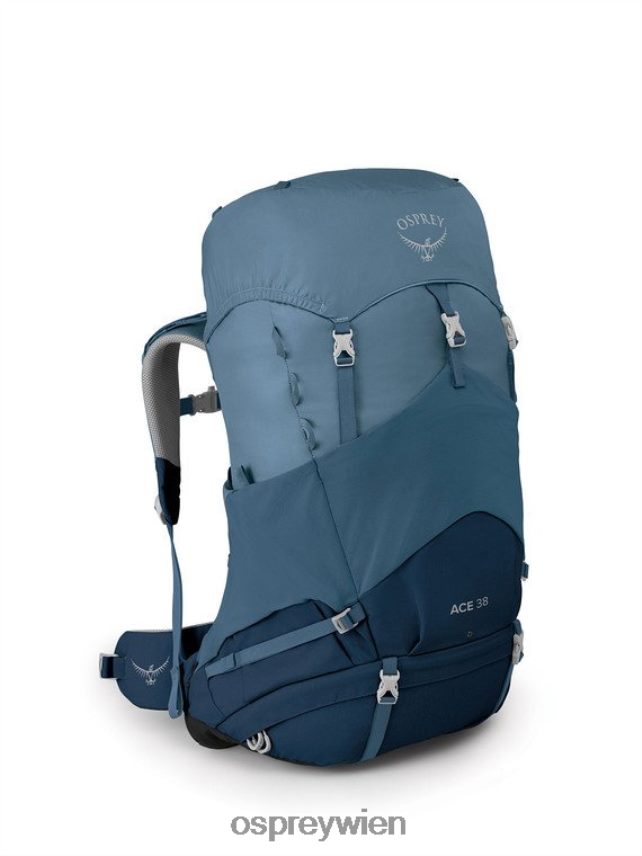 Kinder Ace 38 Backpacking (5–11 Jahre) Osprey blaue Hügel Rucksack J4028N355