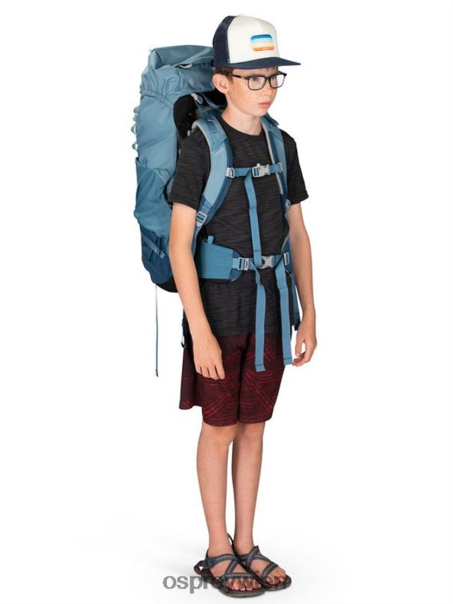 Kinder Ace 38 Backpacking (5–11 Jahre) Osprey blaue Hügel Rucksack J4028N355