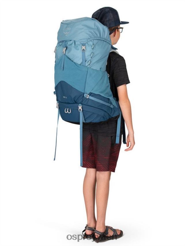 Kinder Ace 38 Backpacking (5–11 Jahre) Osprey blaue Hügel Rucksack J4028N355