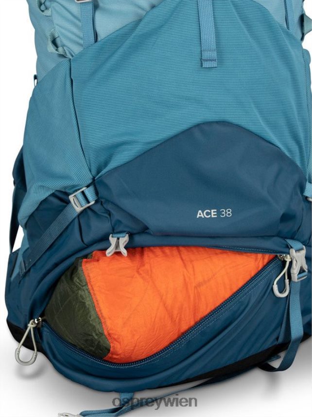 Kinder Ace 38 Backpacking (5–11 Jahre) Osprey blaue Hügel Rucksack J4028N355