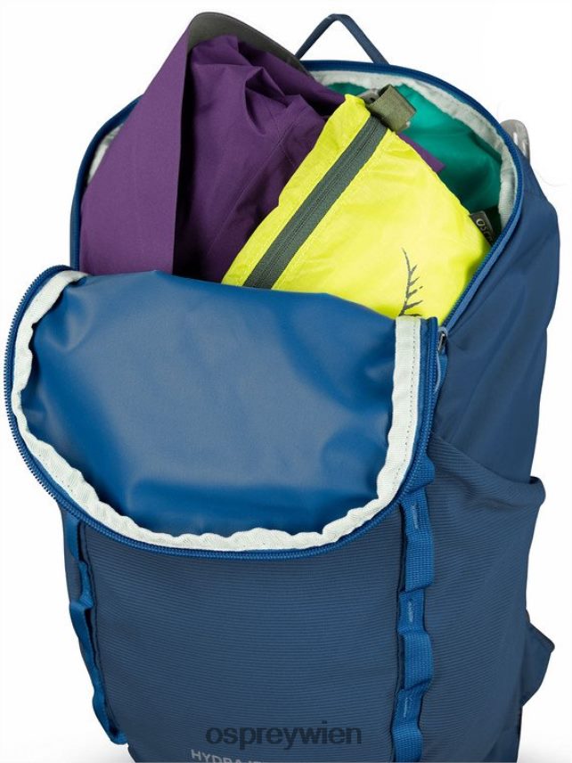 Kinder Hydrajet 12 Wandern | Flüssigkeitszufuhr (4-12 Jahre) Osprey Welle blau Rucksack J4028N413