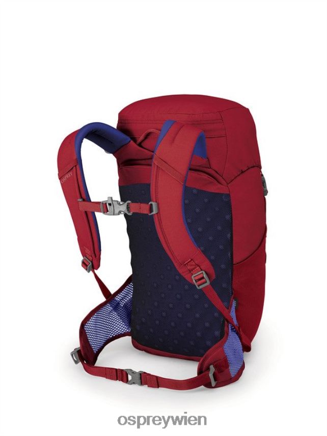 Kinder Jet 18 Wandern (8-14 Jahre) Osprey kosmisches Rot Rucksack J4028N358