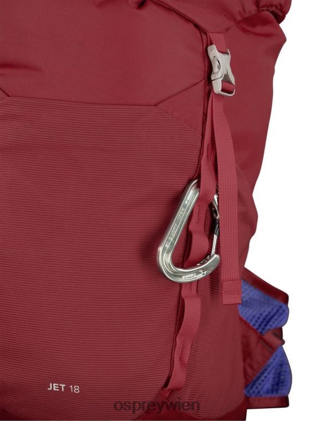 Kinder Jet 18 Wandern (8-14 Jahre) Osprey kosmisches Rot Rucksack J4028N358