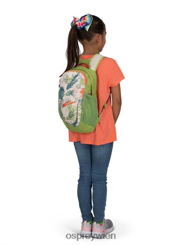 Kinder daylite täglich (4-12 Jahre) Osprey Korallenleben-Druck grün Rucksack J4028N362
