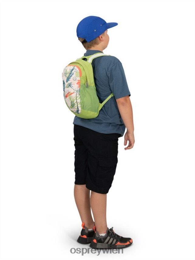 Kinder daylite täglich (4-12 Jahre) Osprey Korallenleben-Druck grün Rucksack J4028N362
