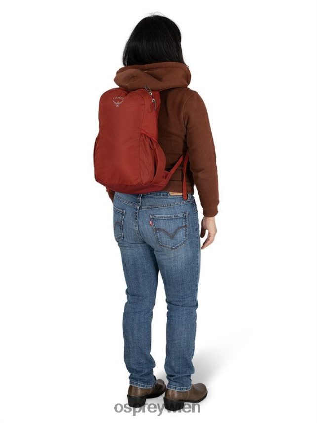 unisex Reste packbarer Tagesrucksack-Lifestyle Osprey Jaspis rot Rucksack J4028N488