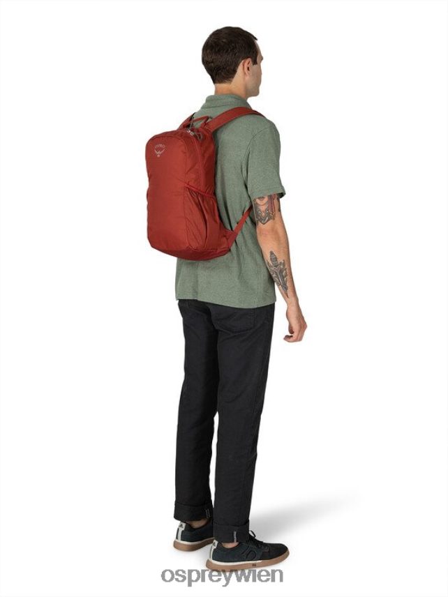 unisex Reste packbarer Tagesrucksack-Lifestyle Osprey Jaspis rot Rucksack J4028N488