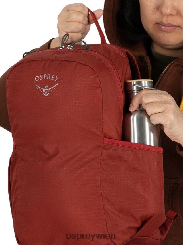 unisex Reste packbarer Tagesrucksack-Lifestyle Osprey Jaspis rot Rucksack J4028N488