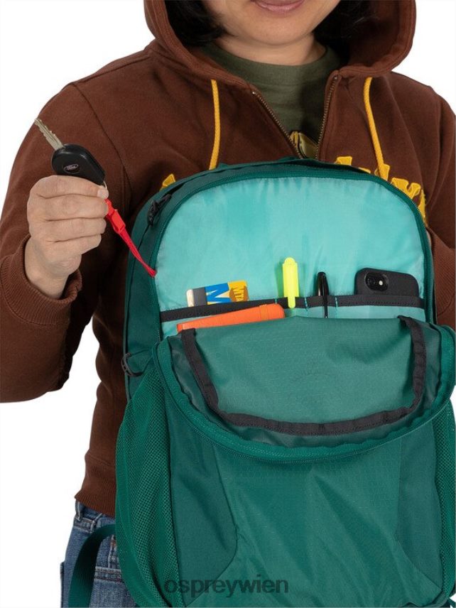 unisex Überreste des Lebensstils eines Studentenrudels Osprey Nachtdschungelblau Rucksack J4028N489