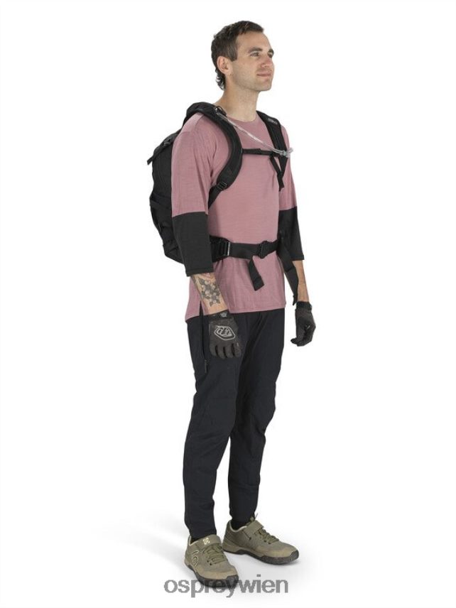 unisex Raptor Pro 18 Radfahren Osprey Schwarz Rucksack J4028N123