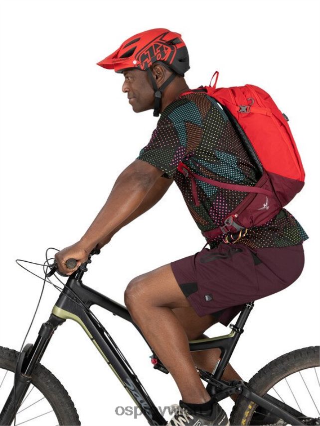 unisex Zeisig 12 Radfahren Osprey ultimatives Rot Rucksack J4028N149