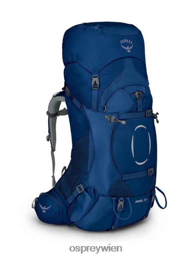 Frauen Ariel 55 Rucksackreisen Osprey Keramikblau Rucksack J4028N82