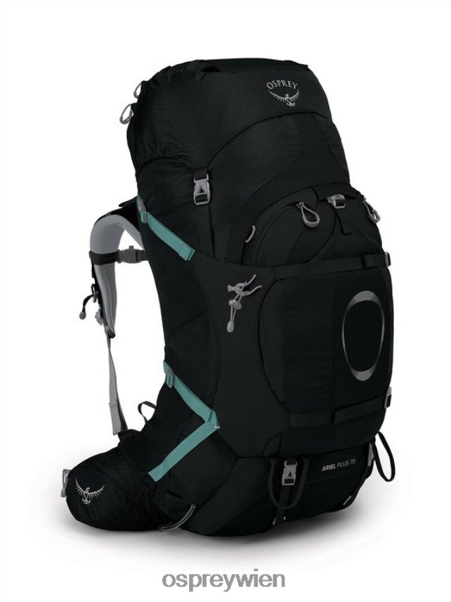 Frauen Ariel plus 70 Rucksackreisen Osprey Schwarz Rucksack J4028N93