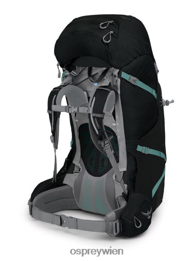 Frauen Ariel plus 85 Rucksackreisen Osprey Schwarz Rucksack J4028N95