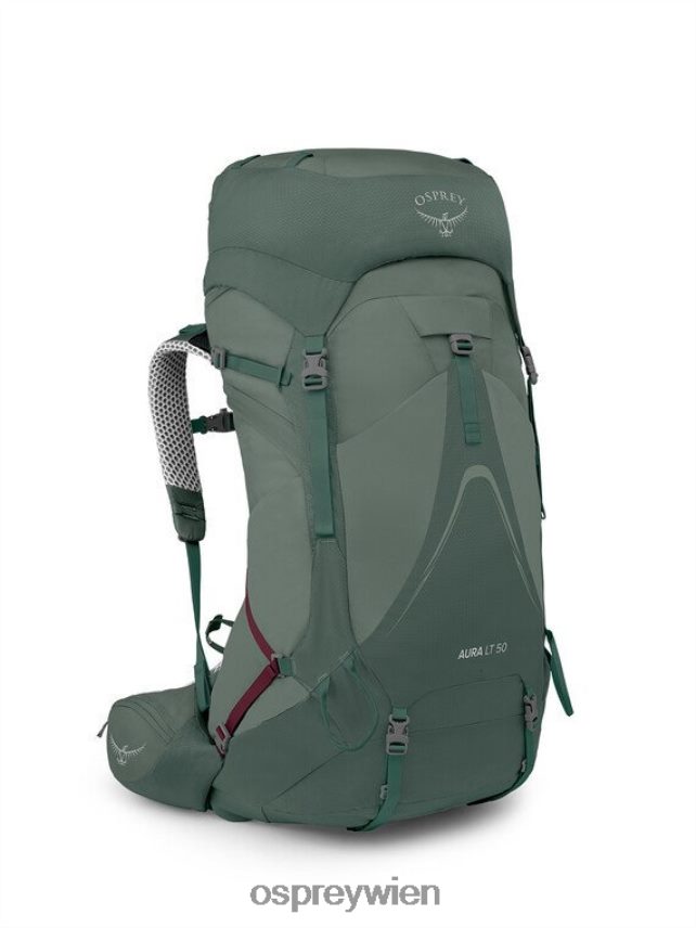 Frauen Aura AG LT 50 Rucksackreisen Osprey Koseret Darjeeling Frühlingsgrün Rucksack J4028N5