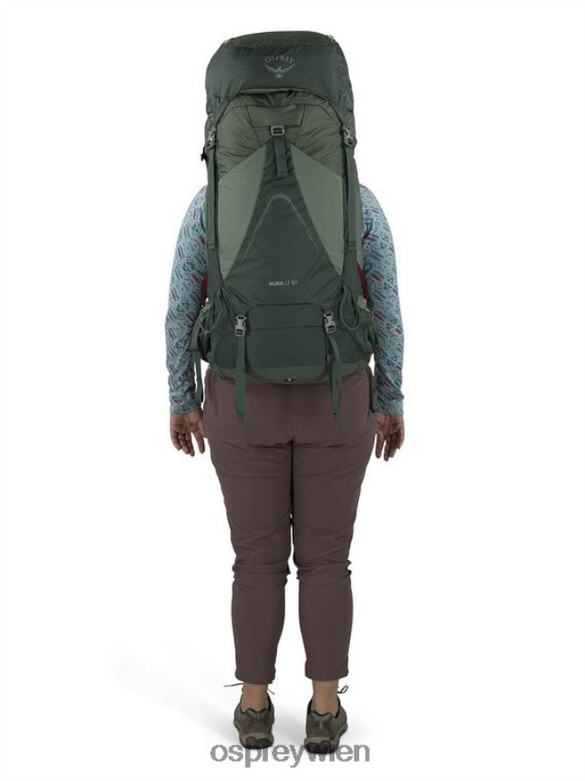 Frauen Aura AG LT 50 Rucksackreisen Osprey Koseret Darjeeling Frühlingsgrün Rucksack J4028N5