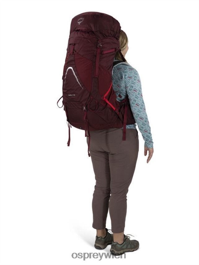 Frauen Aura AG LT 65 Rucksackreisen Osprey Koseret Darjeeling Frühlingsgrün Rucksack J4028N8