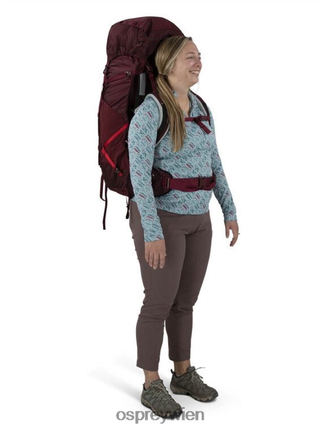 Frauen Aura AG LT 65 Rucksackreisen Osprey Schwarz Rucksack J4028N9