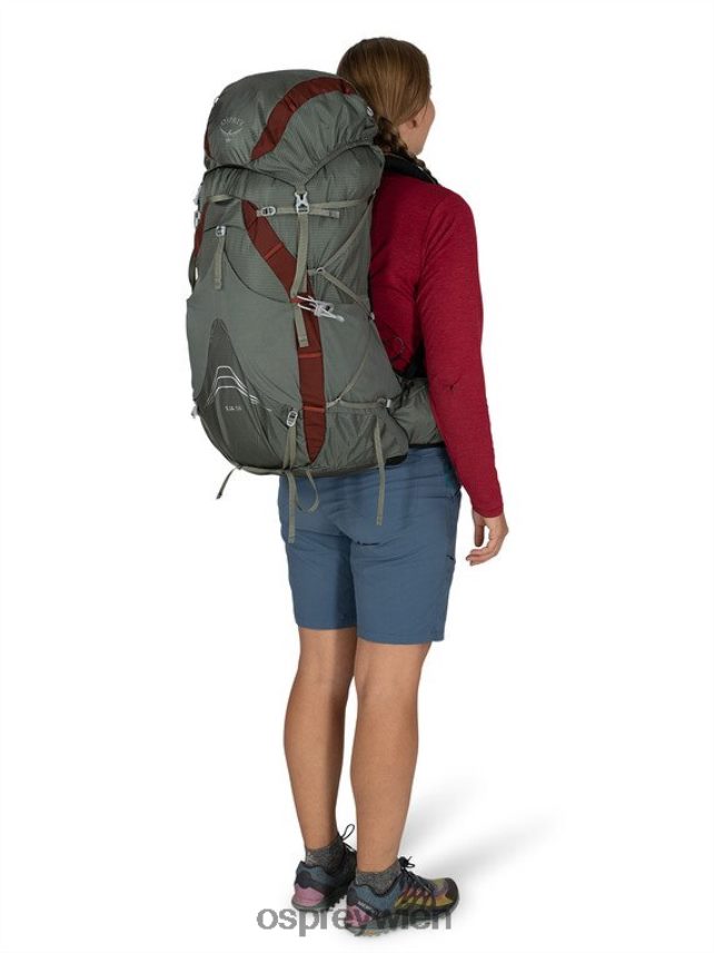Frauen Eja 58 Ultraleichter Rucksack Osprey tiefes Blaugrün Rucksack J4028N31