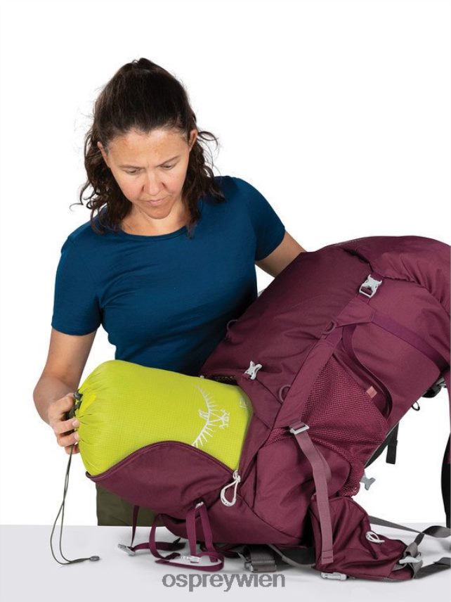 Frauen Renn 65 Rucksackreisen Osprey Aurora lila Rucksack J4028N106