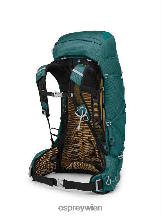 Frauen eja 48 ultraleichter Rucksack Osprey tiefes Blaugrün Rucksack J4028N29