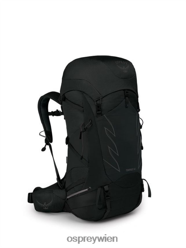 Frauen tempest 40 leichtes Rucksackwandern | Wandern | Multisport Osprey Stealth-Schwarz Rucksack J4028N34