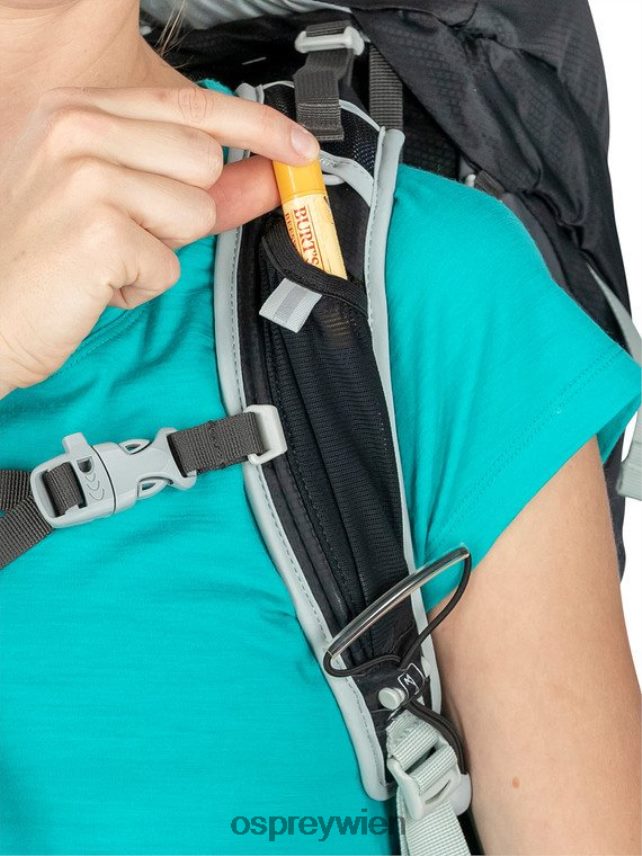 Frauen tempest 40 leichtes Rucksackwandern | Wandern | Multisport Osprey Stealth-Schwarz Rucksack J4028N34