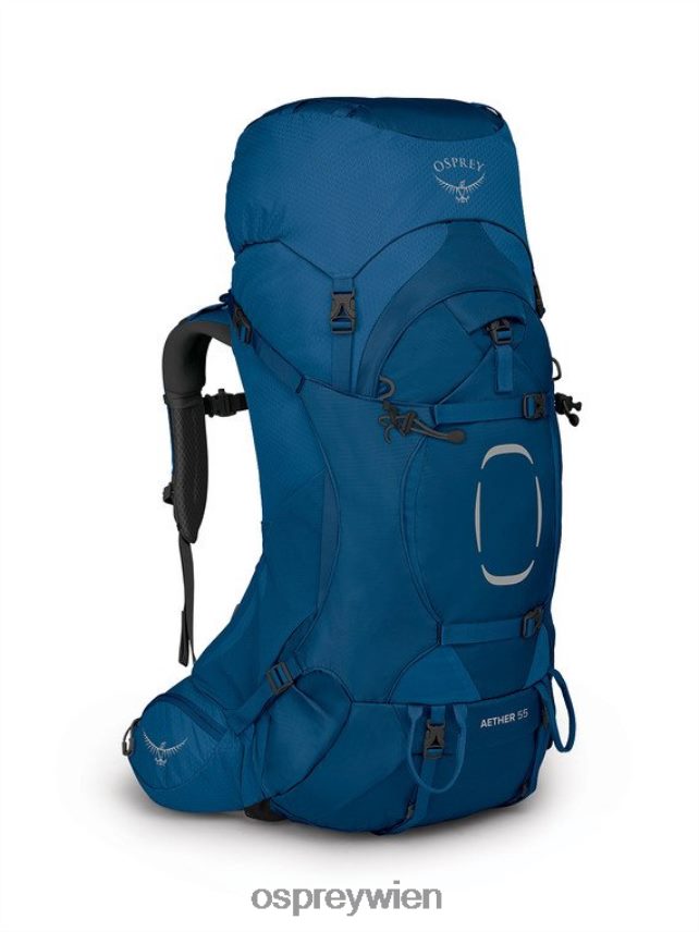 Männer Aether 55 Rucksackreisen Osprey tiefes Wasserblau Rucksack J4028N69